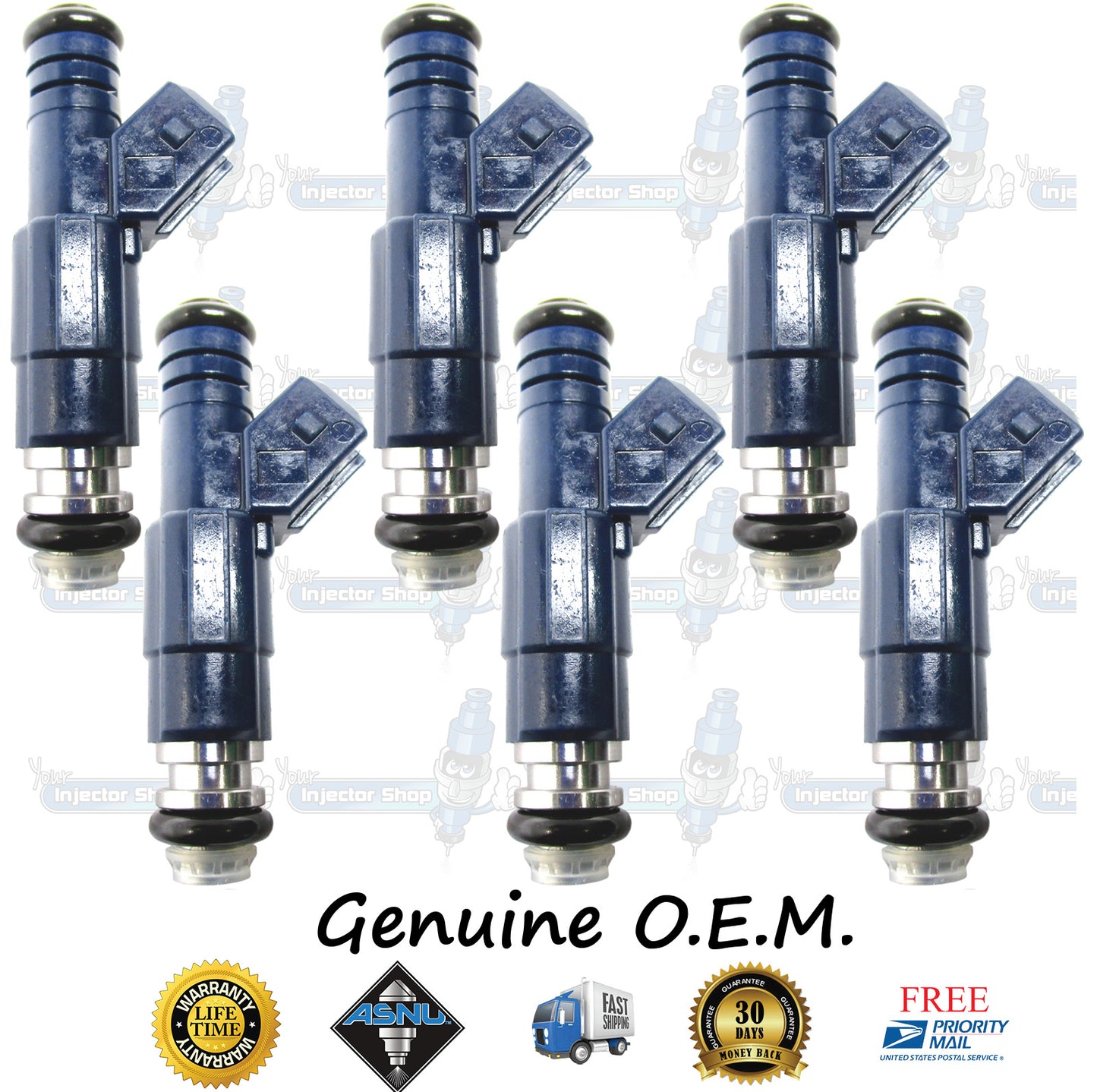 6x Genuine Cadillac 90487344 Saab 4770392 Fuel Injectors 0280155712 Bosch 3.0L DOHC V6 181CID