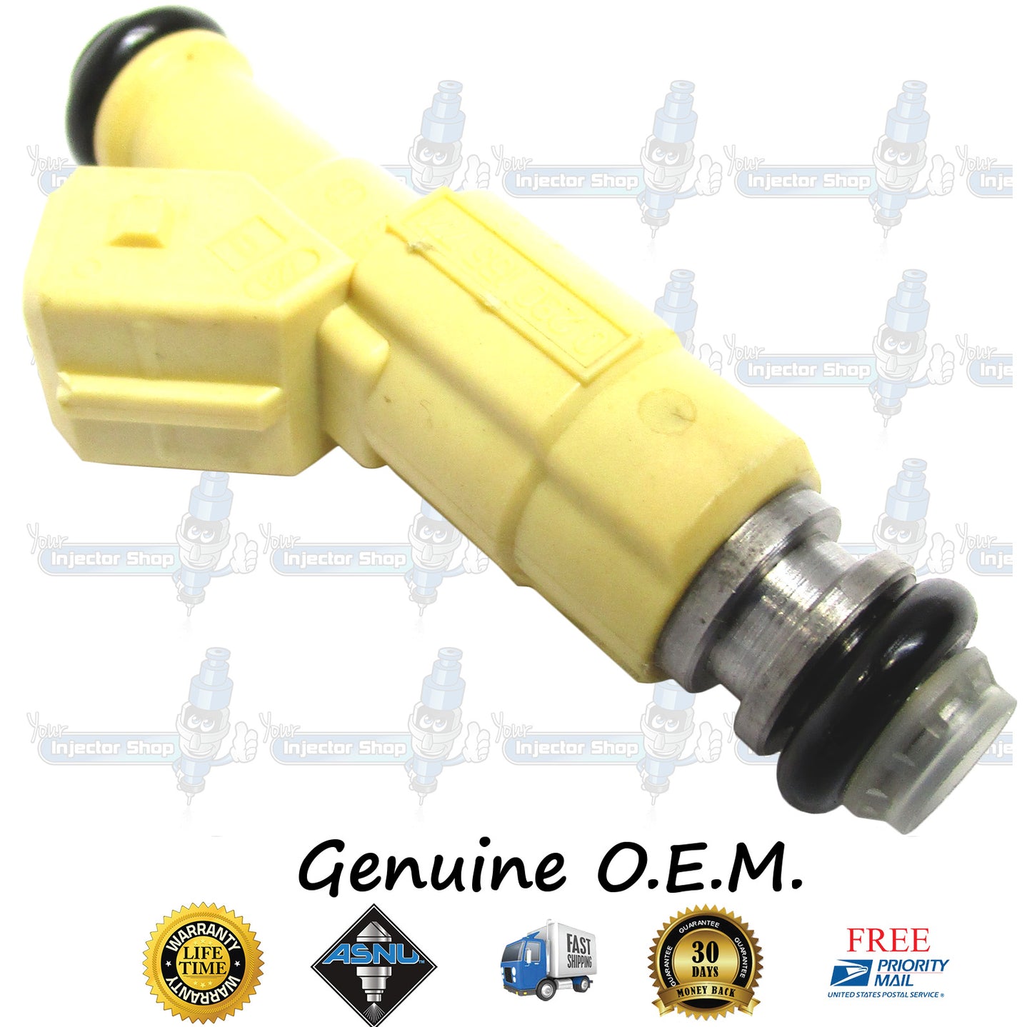 6x Genuine Ford F73E-B5A Fuel Injectors 0280155771 Bosch 2.5L DOHC V6 155CID Duratec