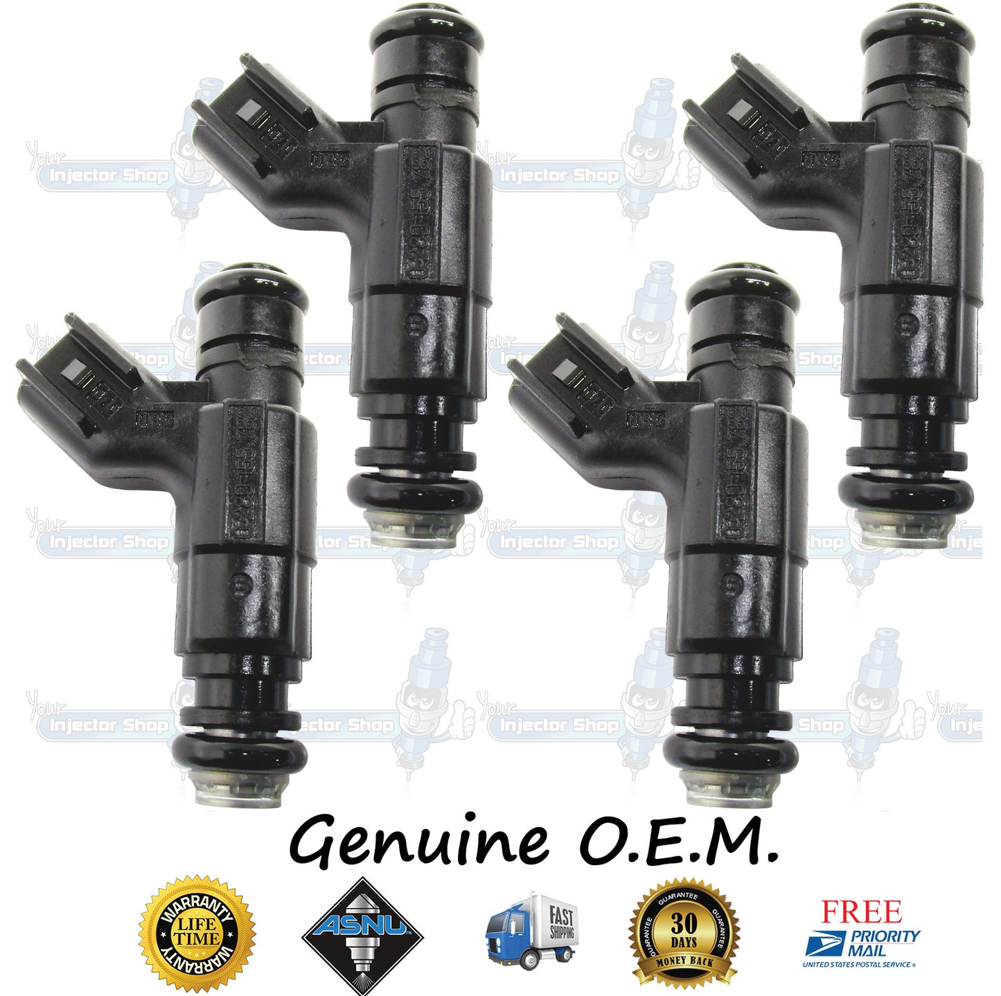 4x Genuine Mopar 04669772 Fuel Injectors 0280155782 Bosch 2.0L SOHC I4 122CID A588 ECB