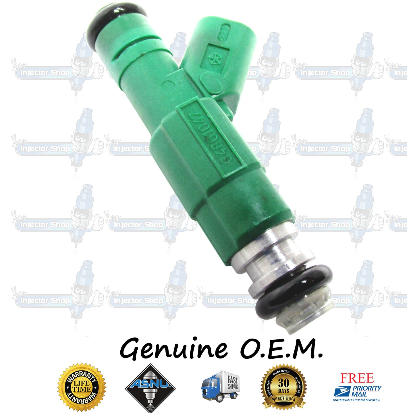 6x Genuine Mopar 04861047AB Fuel Injectors 0280155789 Bosch 3.3L Flex Fuel OHV V6 201CID EGA