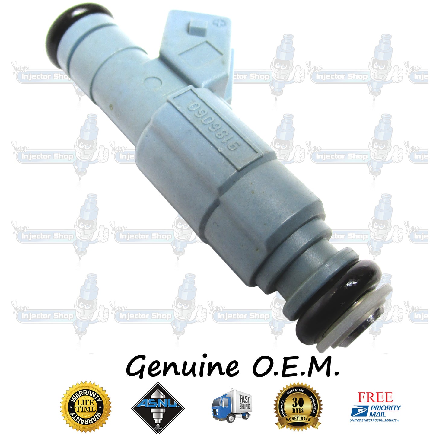5x Genuine Volvo 9186060 Fuel Injectors 0280155830 Bosch 2.3L DOHC I5 Turbo