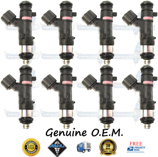 8x Genuine Nissan Fuel Injectors 16600-7S000 Bosch 0280158007 5.6L DOHC V8