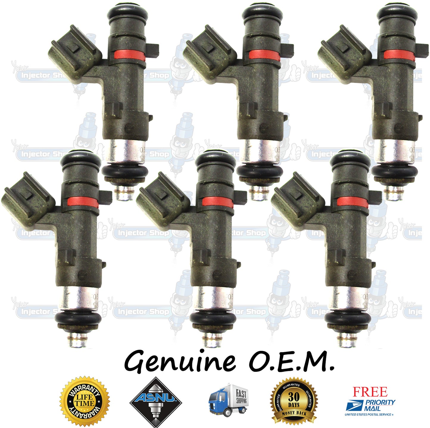 6x Genuine Mopar Fuel Injectors 04591892AA Bosch 0280158030 2004 Concorde Intrepid 2.7L DOHC V6