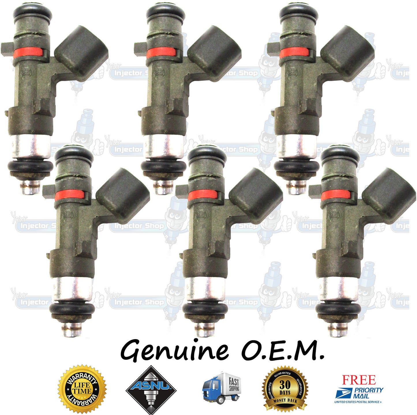 6x Genuine Mopar Fuel Injectors 04591892AA Bosch 0280158030 2004 Concorde Intrepid 2.7L DOHC V6