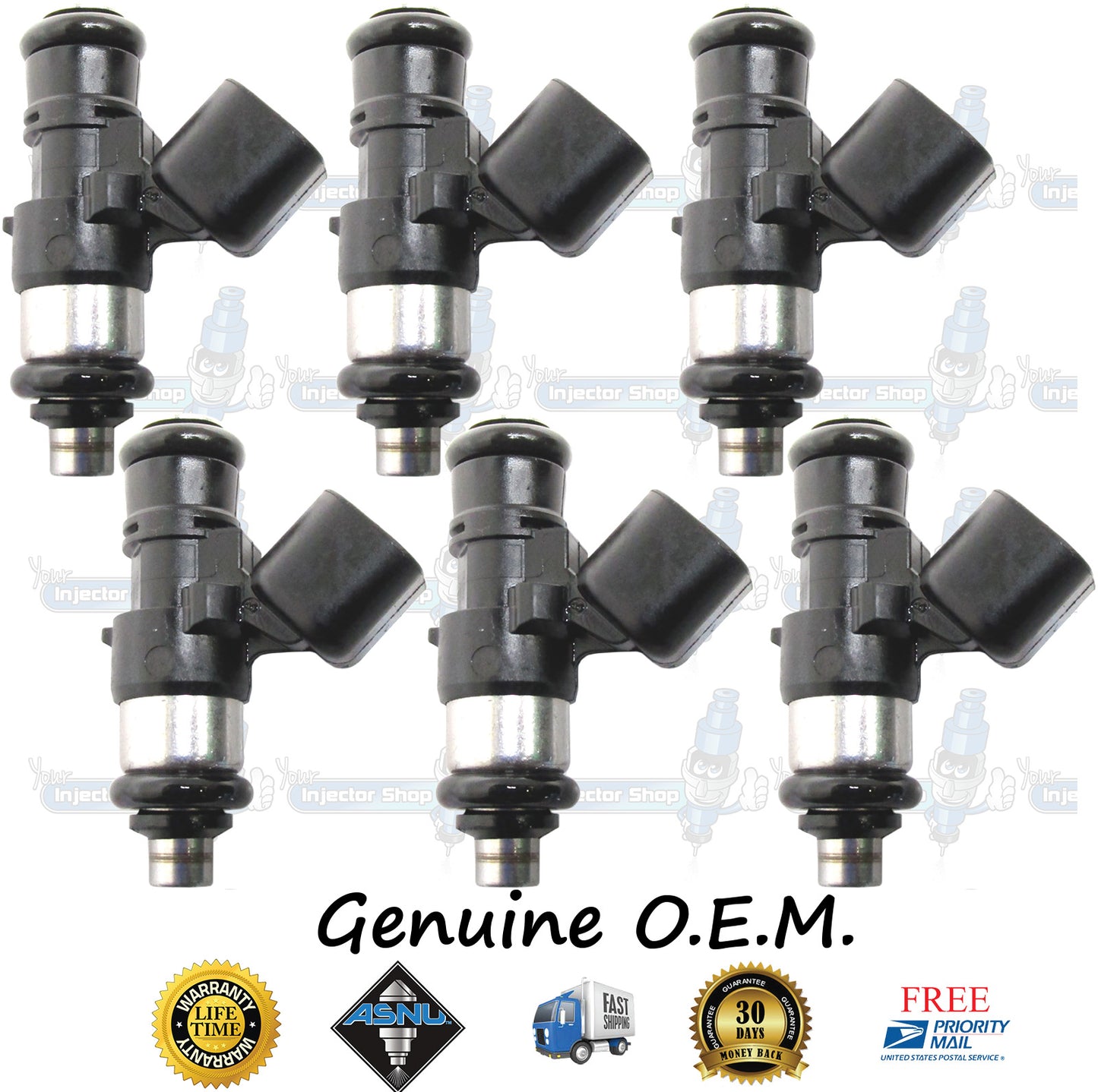 6x Genuine Ford Mercury Mazda Fuel Injectors 9L8E-A5A Bosch 0280158189 3.0L DOHC Duratec