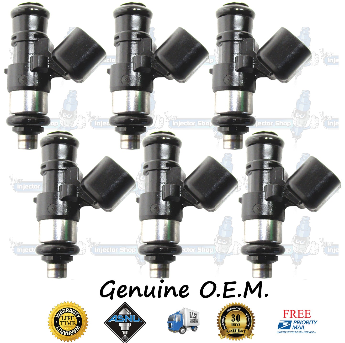 6x Genuine Ford Fuel Injectors BR3E-F5A Bosch 0280158191 3.5L 3.7L DOHC Duratec
