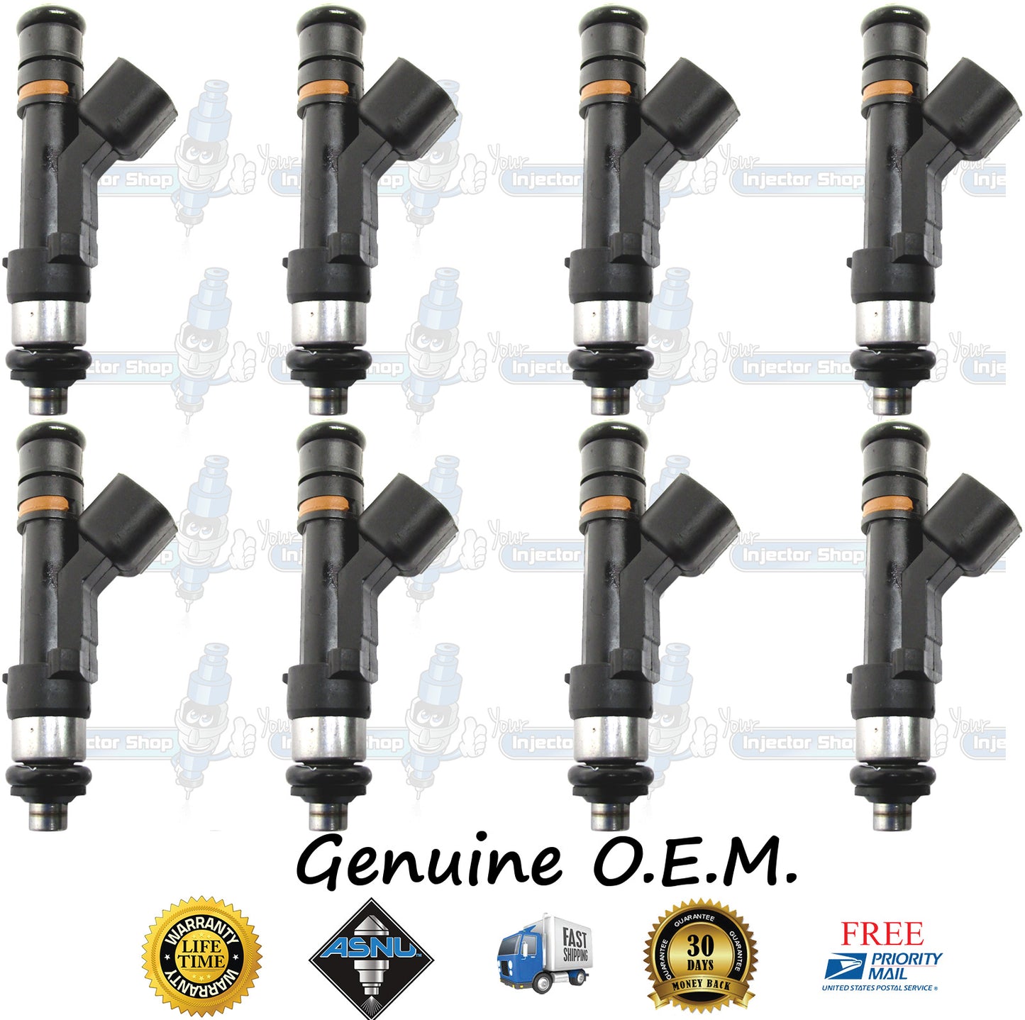 8x Genuine Ford Fuel Injectors 9C2E-A5A Bosch 0280158193 5.4L DOHC Triton Flex