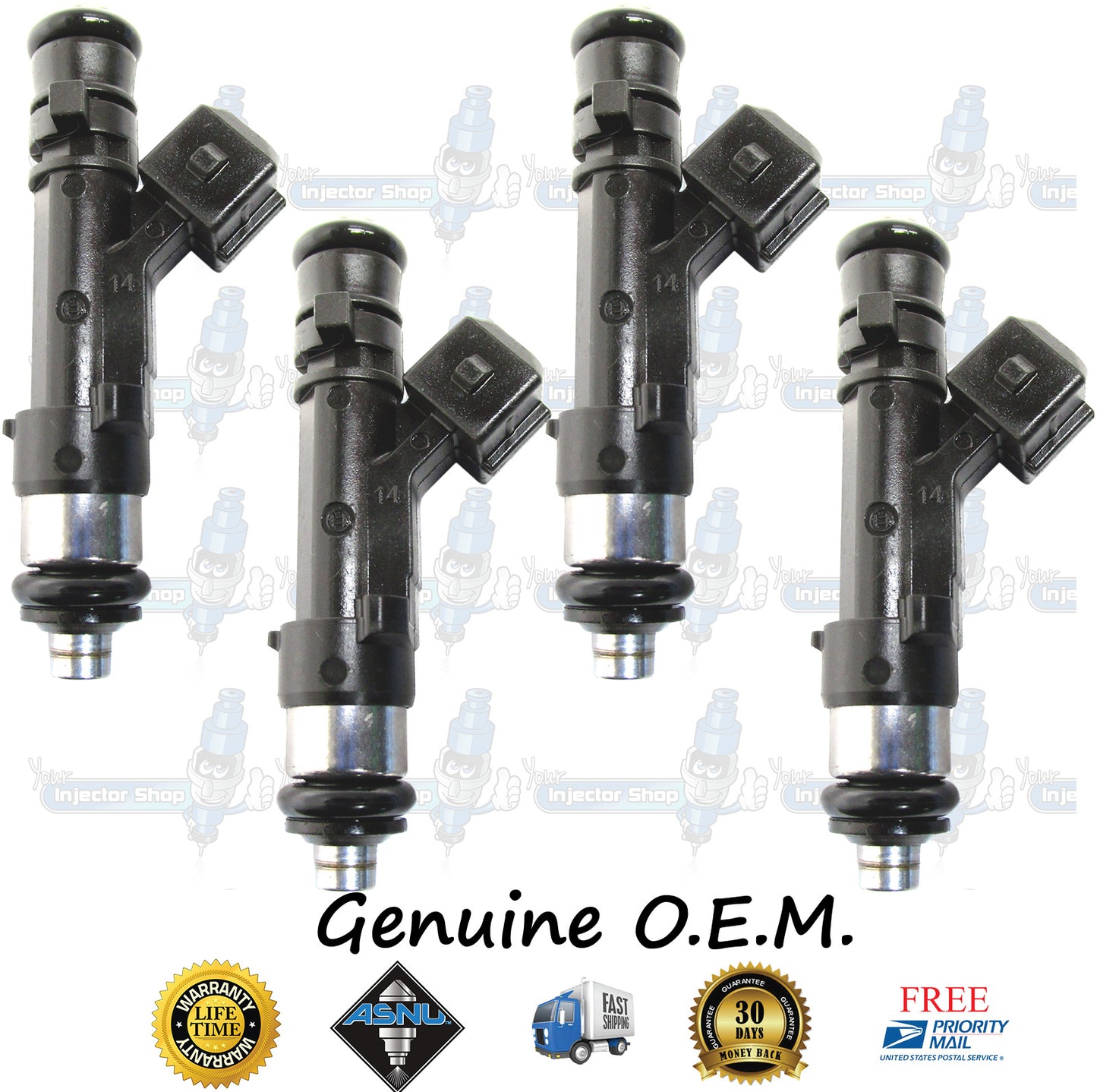 4x Genuine GM Fuel Injectors 55565970 Bosch 0280158205 1.4L Turbo DOHC LUV