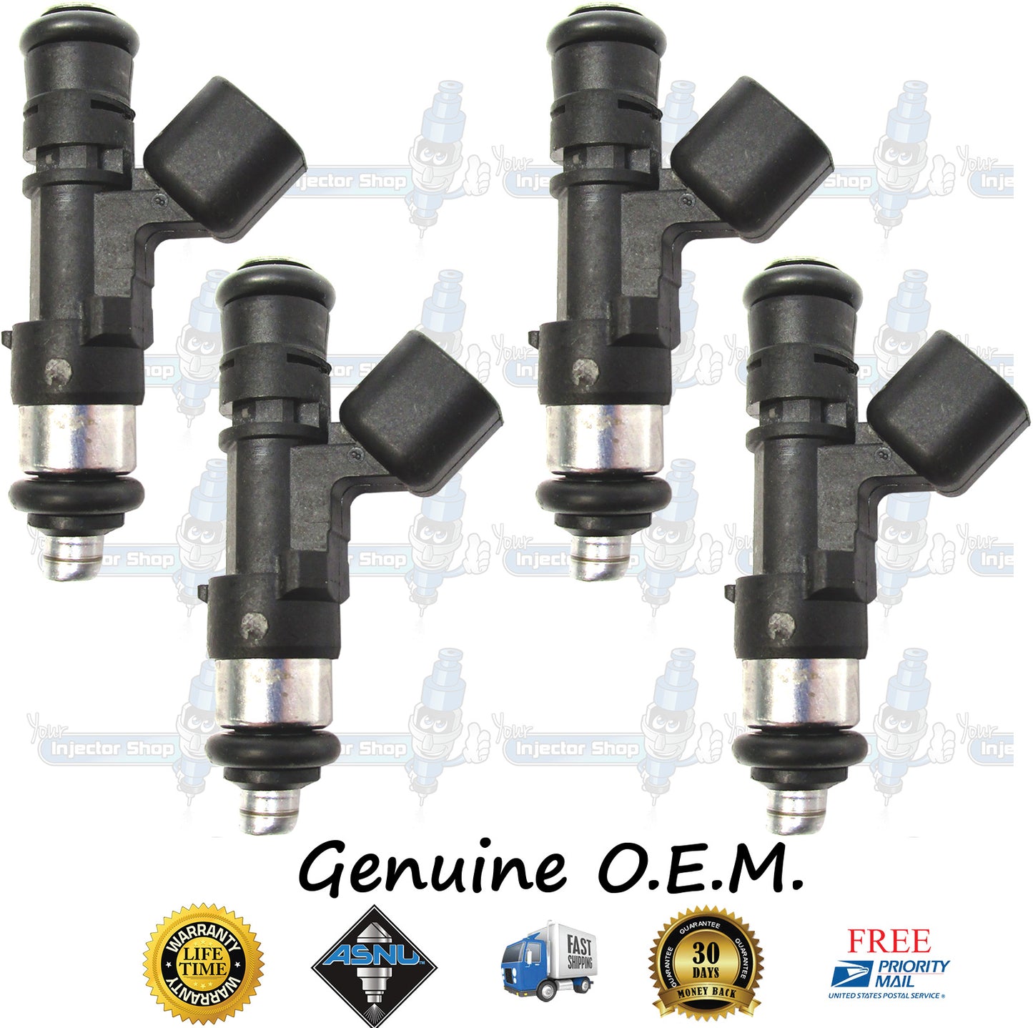 4x Genuine Ford Fuel Injectors AE8A-AB Bosch 0280158284 Fiesta 1.6L DOHC Sigma