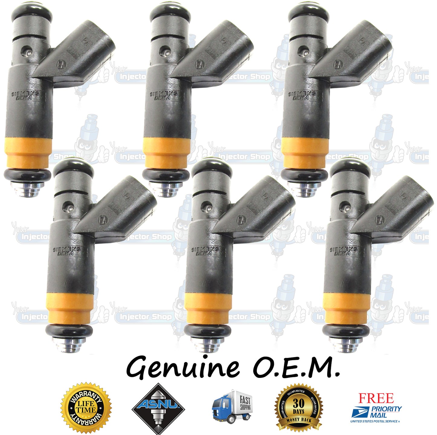 6x Genuine Mopar Fuel Injectors 04591658AA Siemens 3.5L SOHC EGG EGK V6