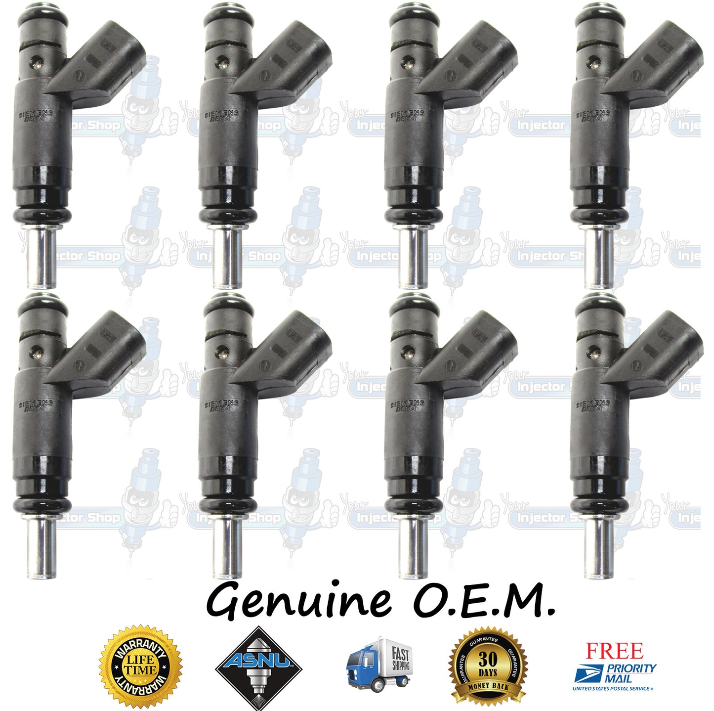 8x Genuine Mopar Fuel Injectors 04591851AA Siemens 4.7L SOHC 5.7L Hemi OHV V8