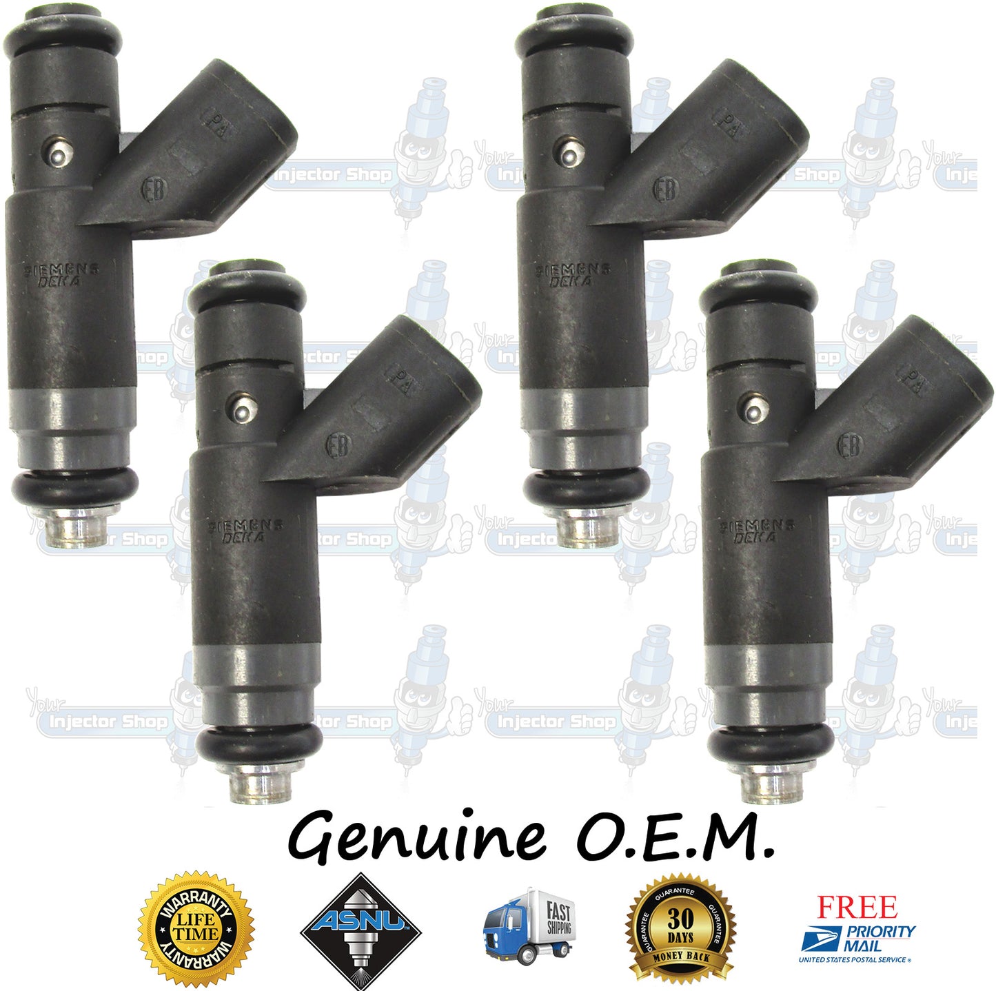 4x Genuine Mopar Fuel Injectors 04891573AB Siemens 2.0L SOHC A588 I4 2.4L DOHC EDZ