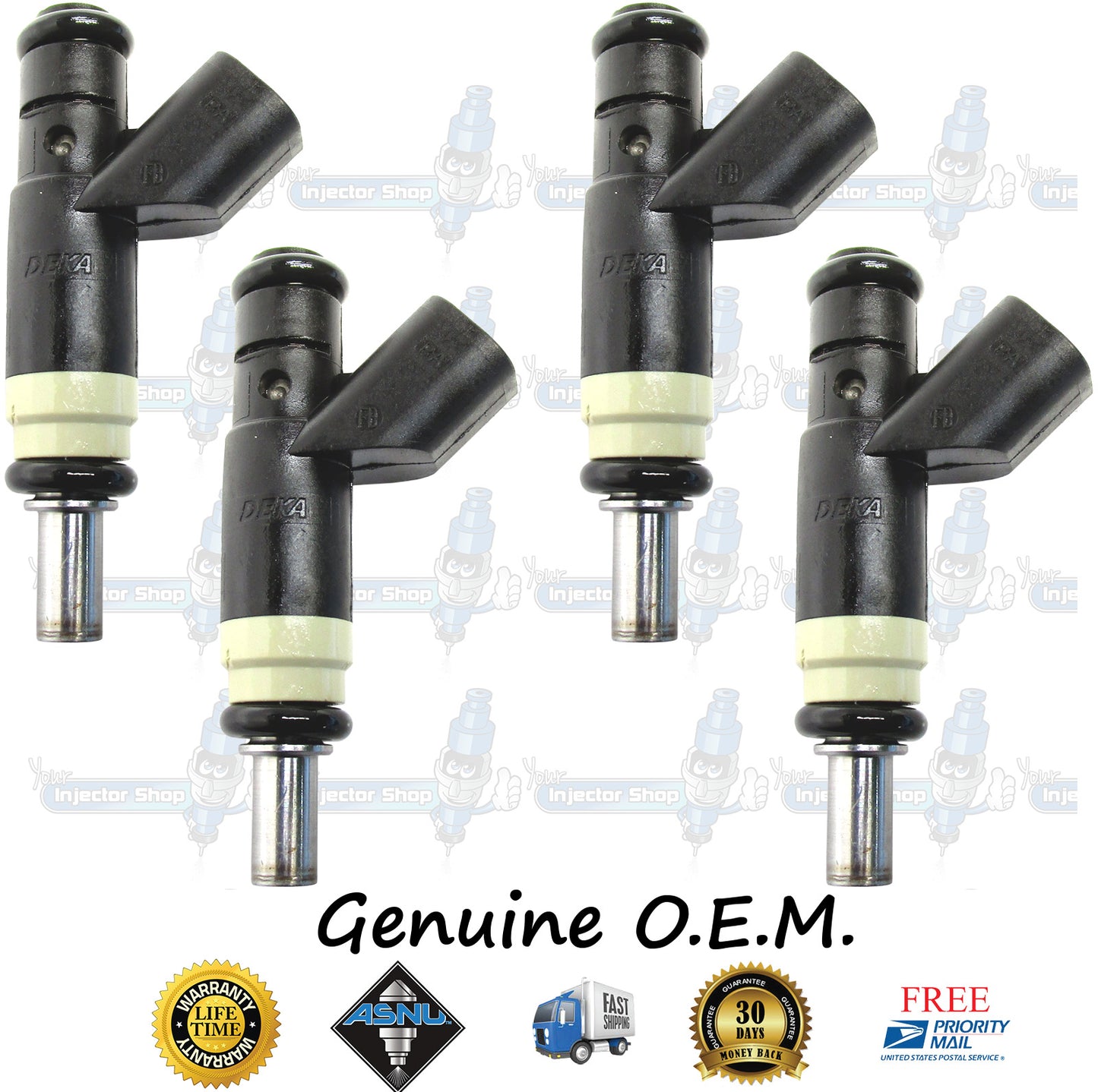 4x Genuine Mopar Fuel Injectors 04891577AB 04891577AC Siemens 2.0L 2.4L DOHC I4 WGE
