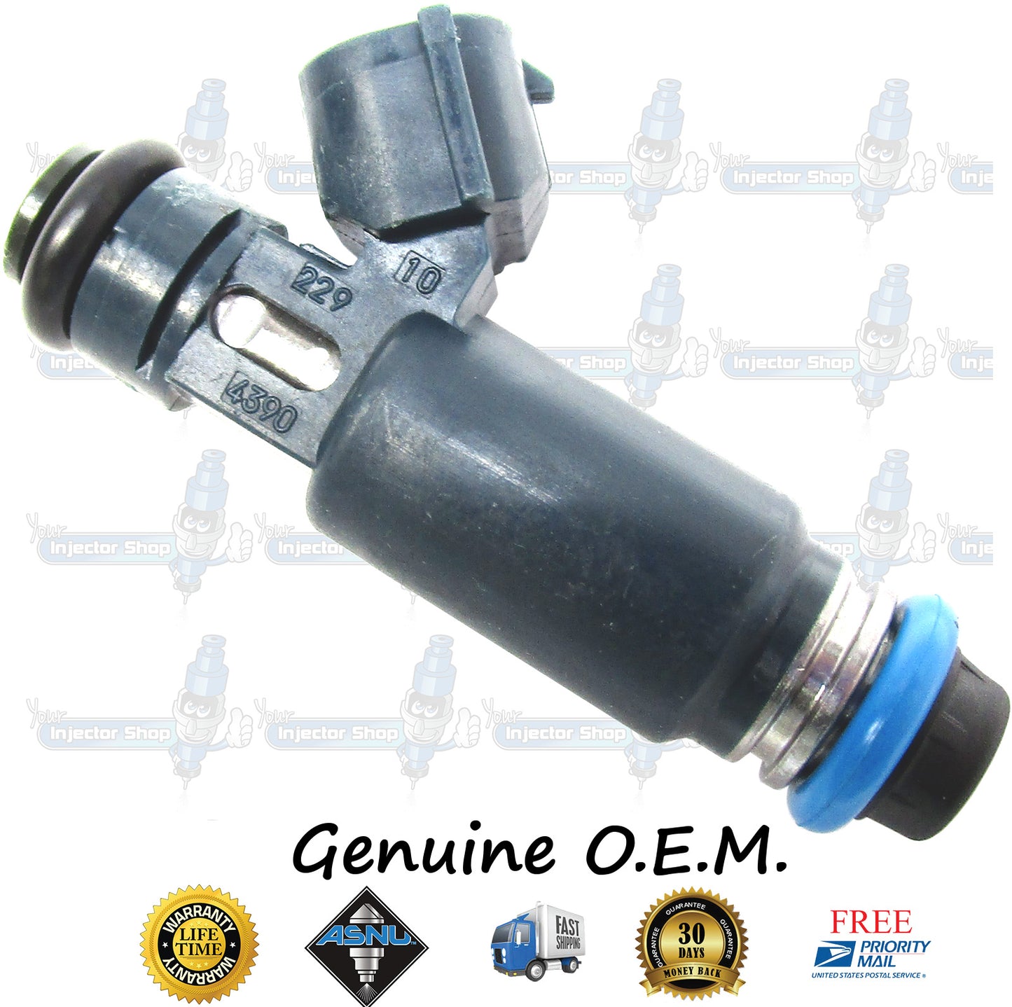 4x Genuine Nissan 16600-8J010 Fuel Injectors 195500-4390 Denso 2.5L DOHC NA QR25DE