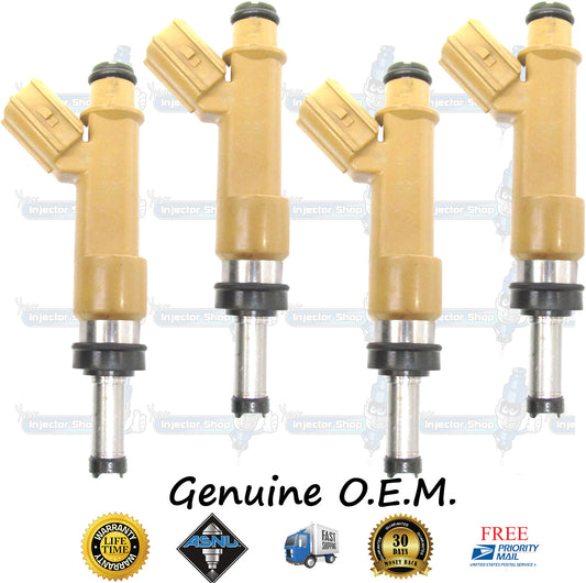 4x Genuine Toyota Fuel Injectors 23250-0T020 23250-01020 Denso 1.8L DOHC NA 2ZR-FE