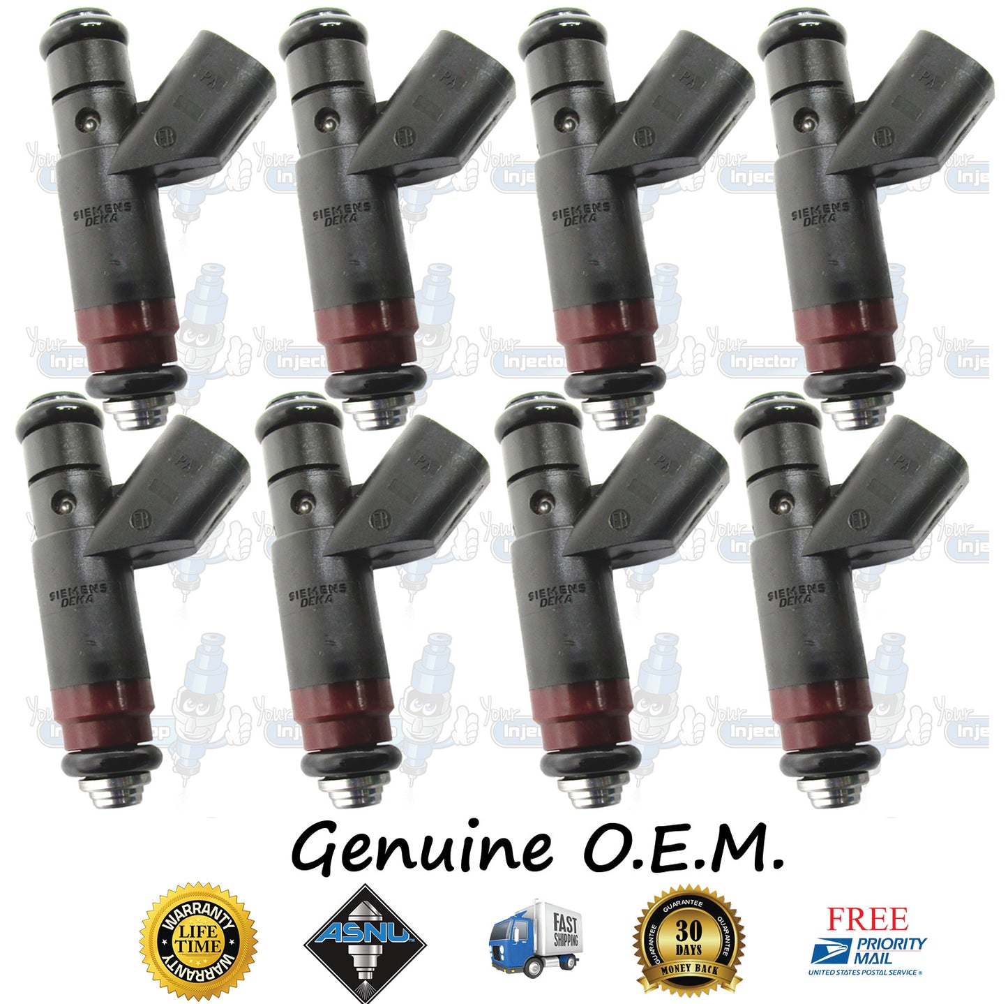 8x Genuine Ford Lincoln Fuel Injectors 3W43-AA Siemens 3.9L DOHC V8 Jaguar AJ