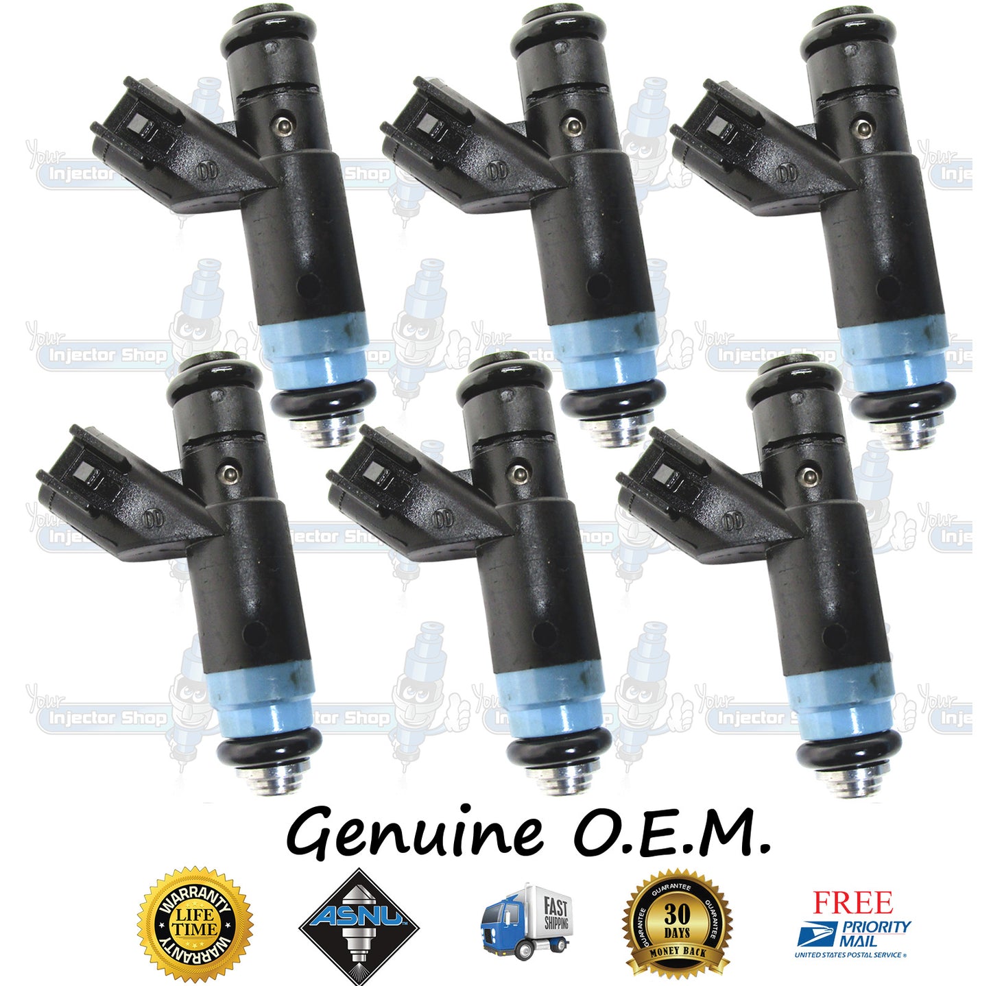 6x Genuine Ford Mercury Fuel Injectors 4F9E-D6B Siemens 3.0L DOHC V6 Duratec 30