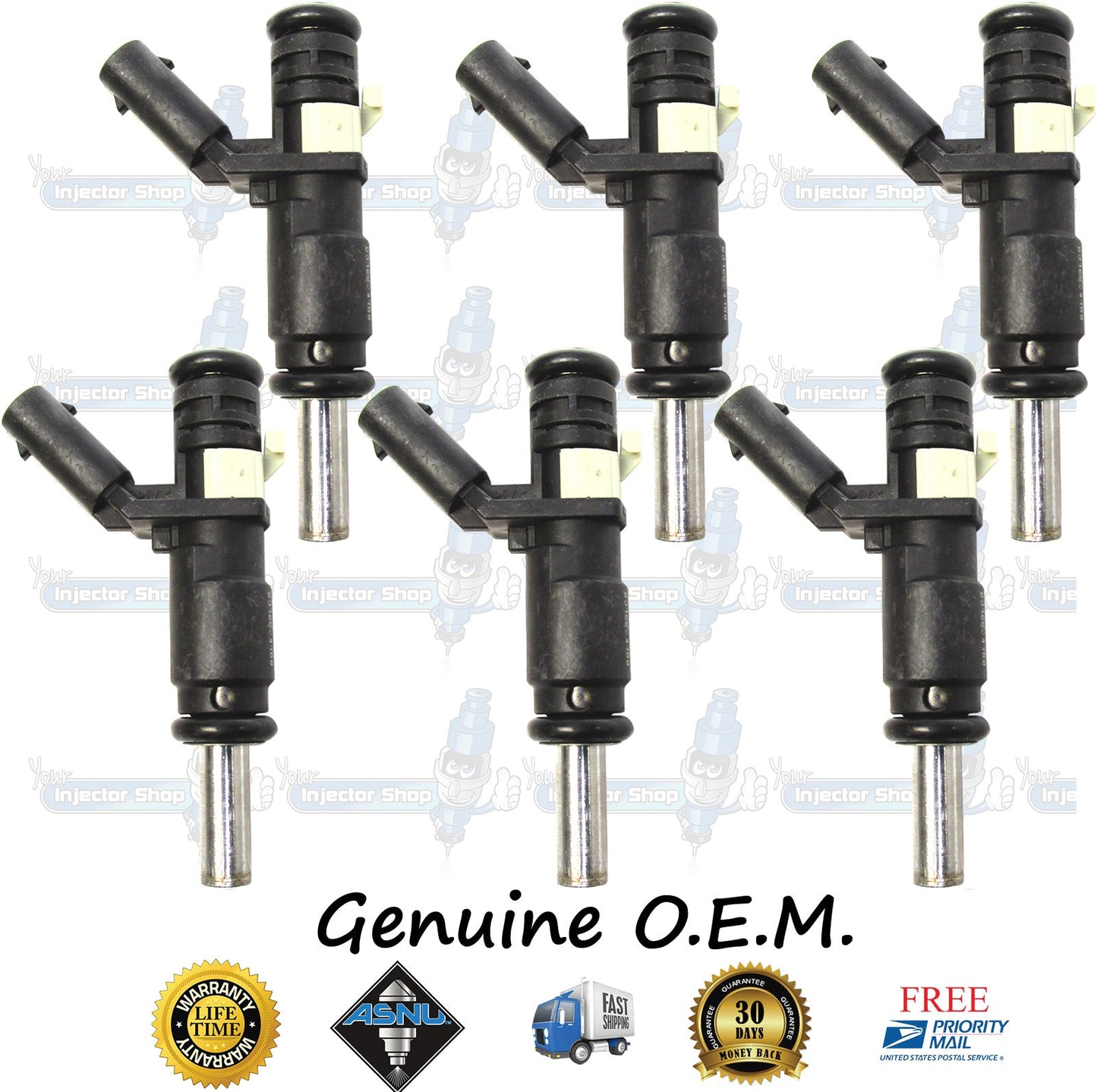 6x Genuine Mercedes Benz MB A2720780249 Fuel Injectors Siemens 3.0L 3.5L DOHC V6 M113 E30 E35 M272 M273 RL011710AA