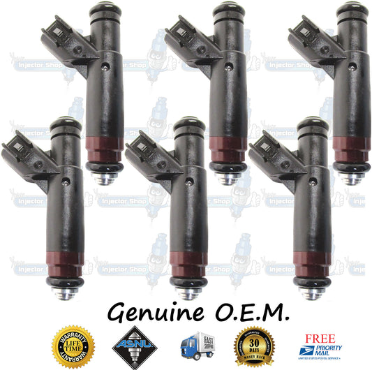 6x Genuine Ford Mercury Fuel Injectors YF1E-F4C Siemens 3.0L OHV V6 182ID Taurus Sable
