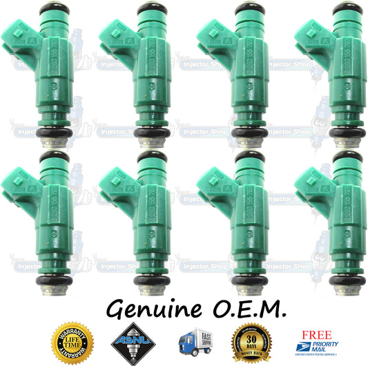 8x Genuine Land Rover ERR6600 Fuel Injectors 0280155787 Bosch 4.0L 4.6L OHV V8 Discovery Range Rover