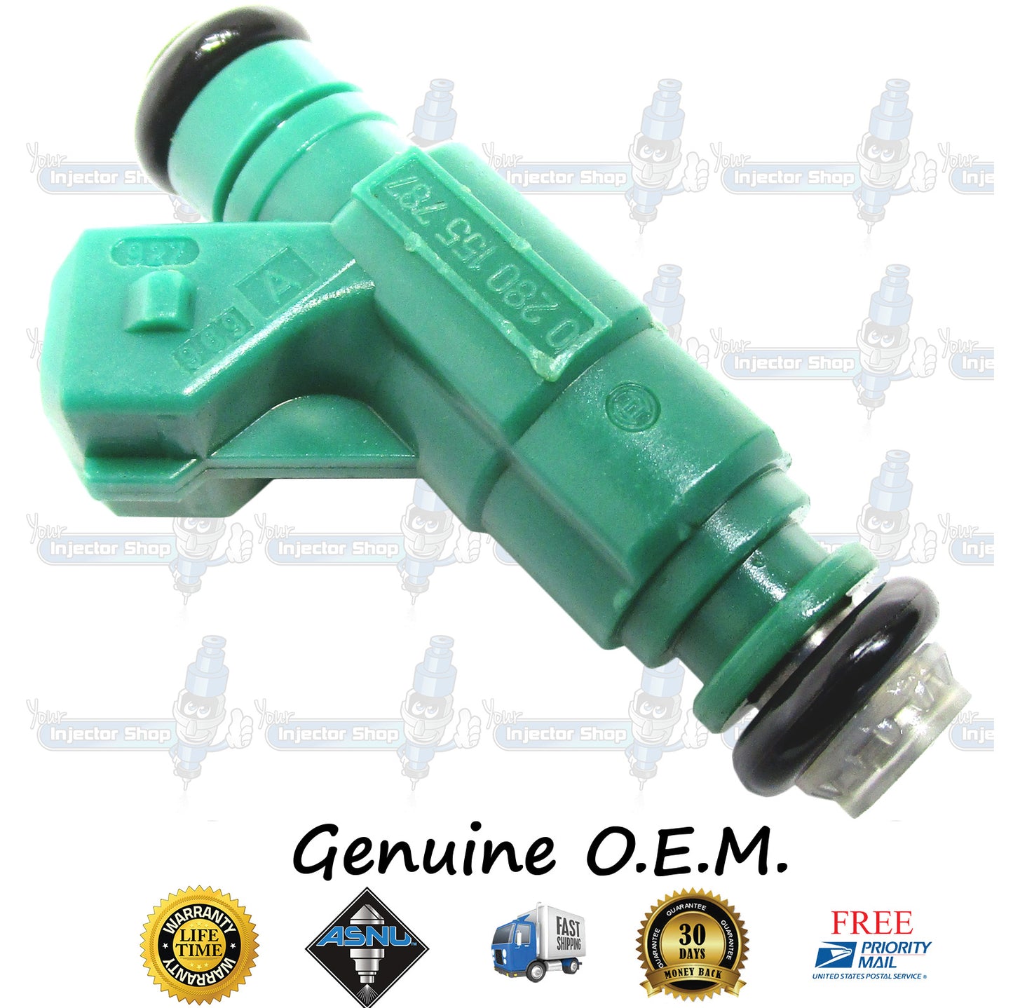 8x Genuine Land Rover ERR6600 Fuel Injectors 0280155787 Bosch 4.0L 4.6L OHV V8 Discovery Range Rover