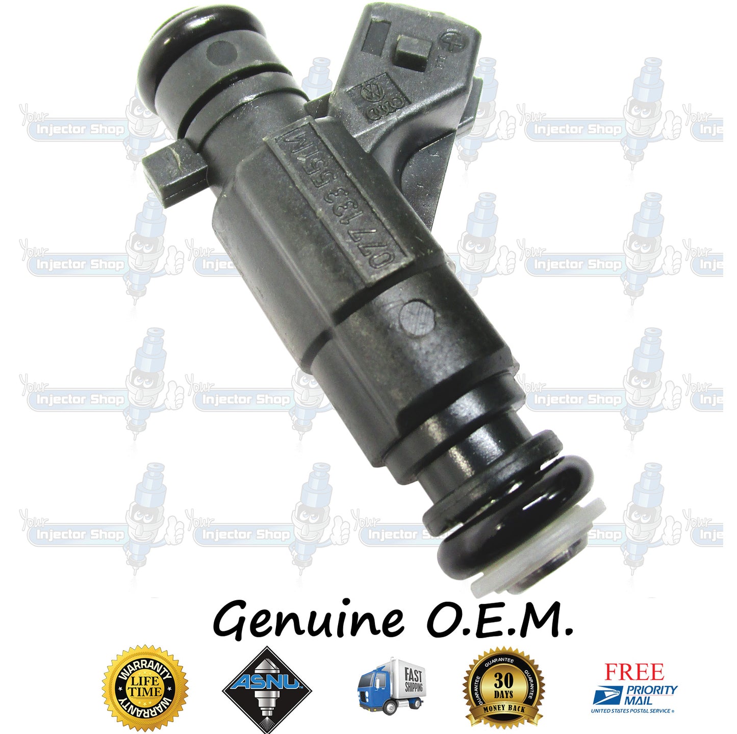 8x Genuine Audi Volkswagen VW 077133551M Fuel Injectors 0280155921 Bosch 4.2L DOHC V8