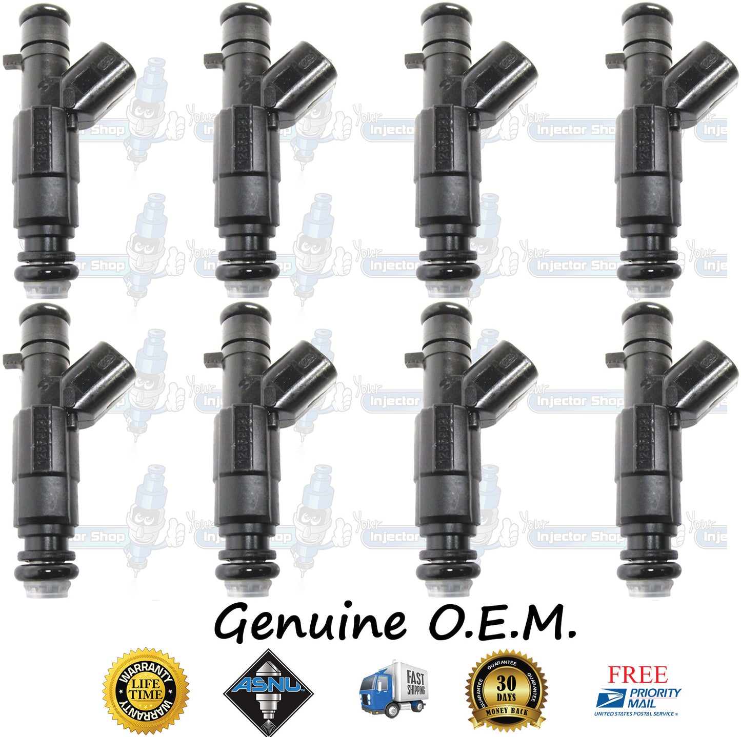 8x Genuine GM Cadillac 12559036 Fuel Injectors 0280155923 Bosch 4.0L 4.6L DOHC V8 Northstar