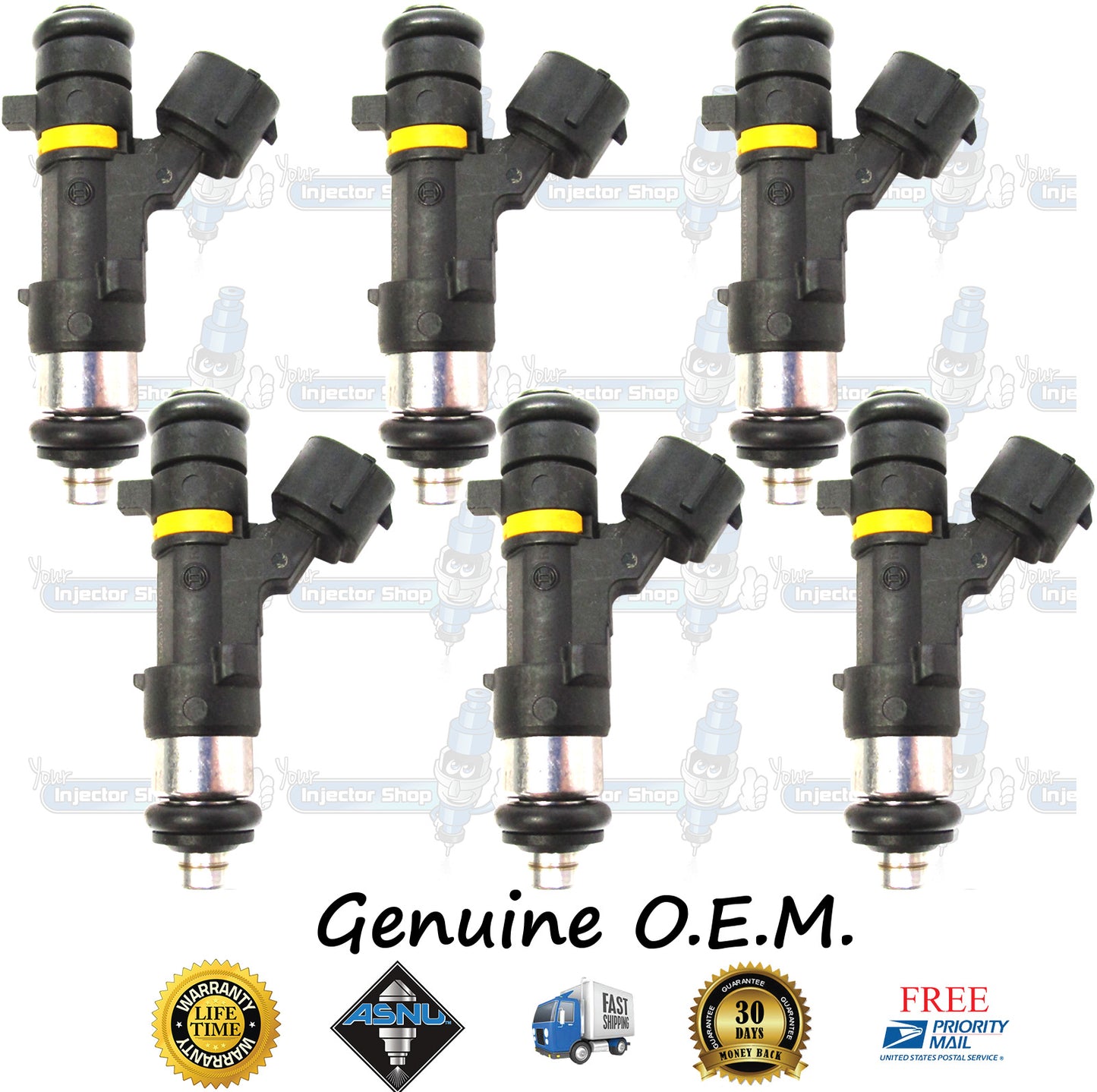 6x Genuine Nissan Infiniti Fuel Injectors 16600-CD700 Bosch 0280158042 3.5L DOHC V6