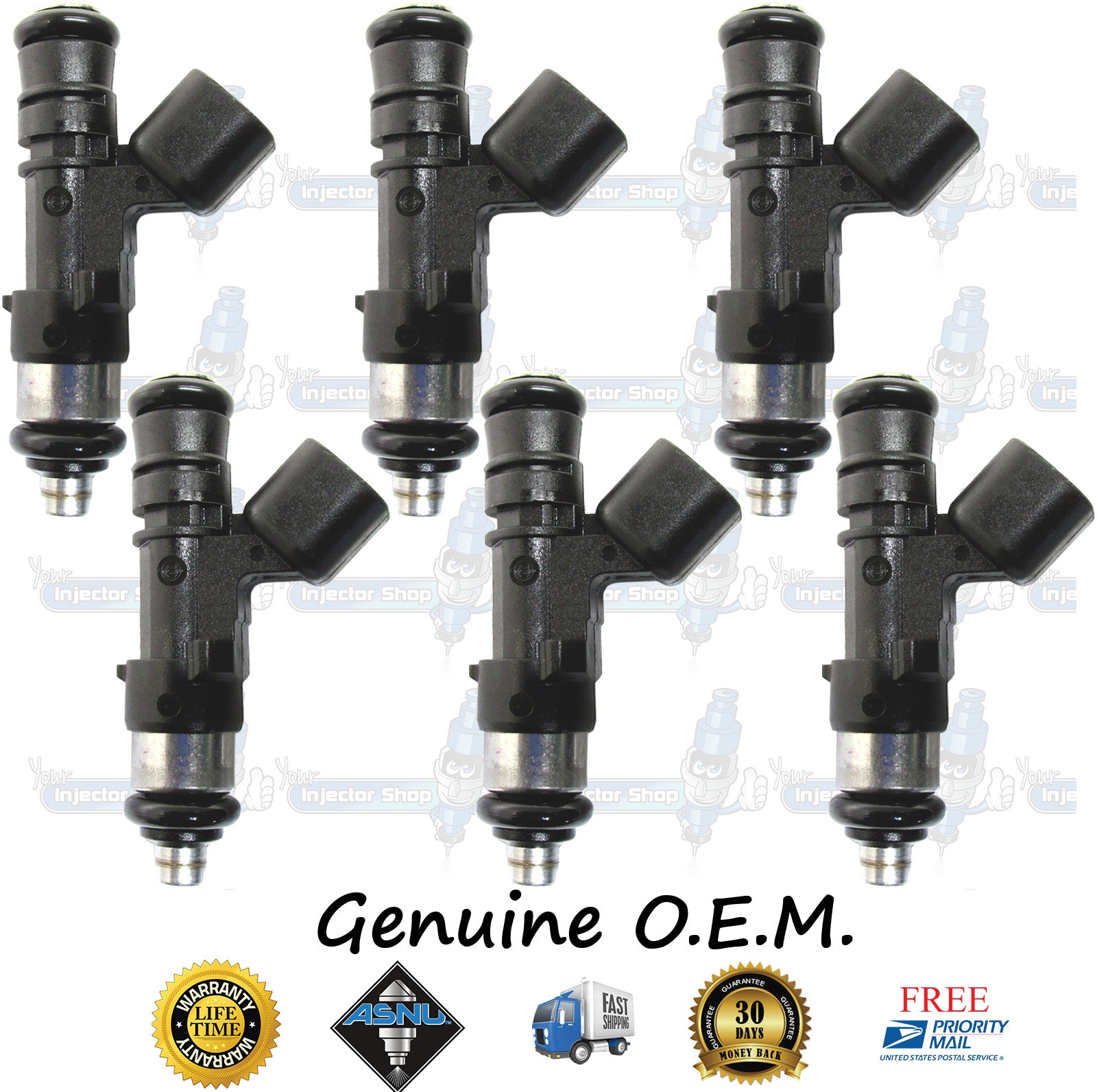 6x Genuine Ford Fuel Injectors 5L2E-C1A Bosch 0280158055 4.0L SOHC V6 ...