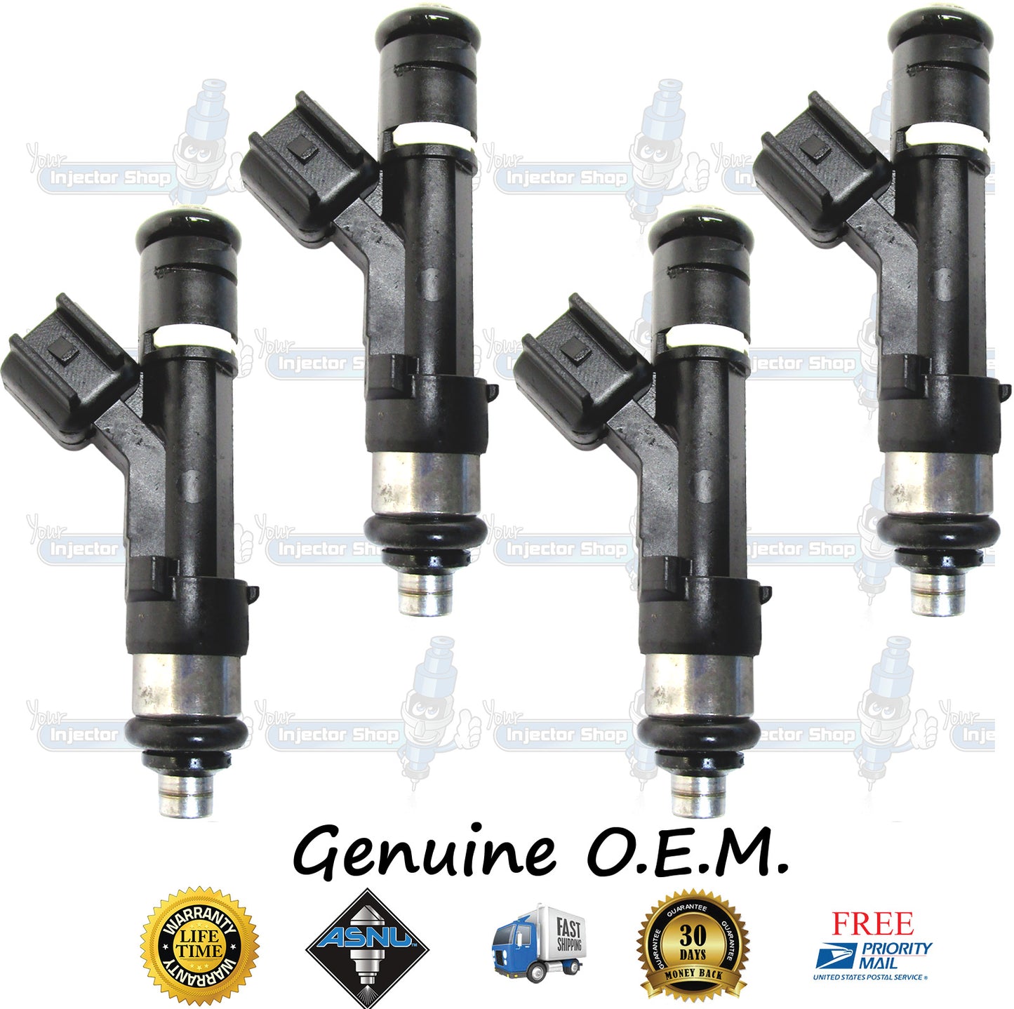 4x Genuine Ford Mazda Fuel Injectors 9E5G-AA Bosch 0280158162 2.5L DOHC Duratec V6