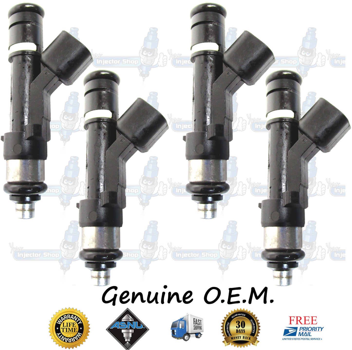 4x Genuine Ford Mazda Fuel Injectors 9E5G-AA Bosch 0280158162 2.5L DOH ...