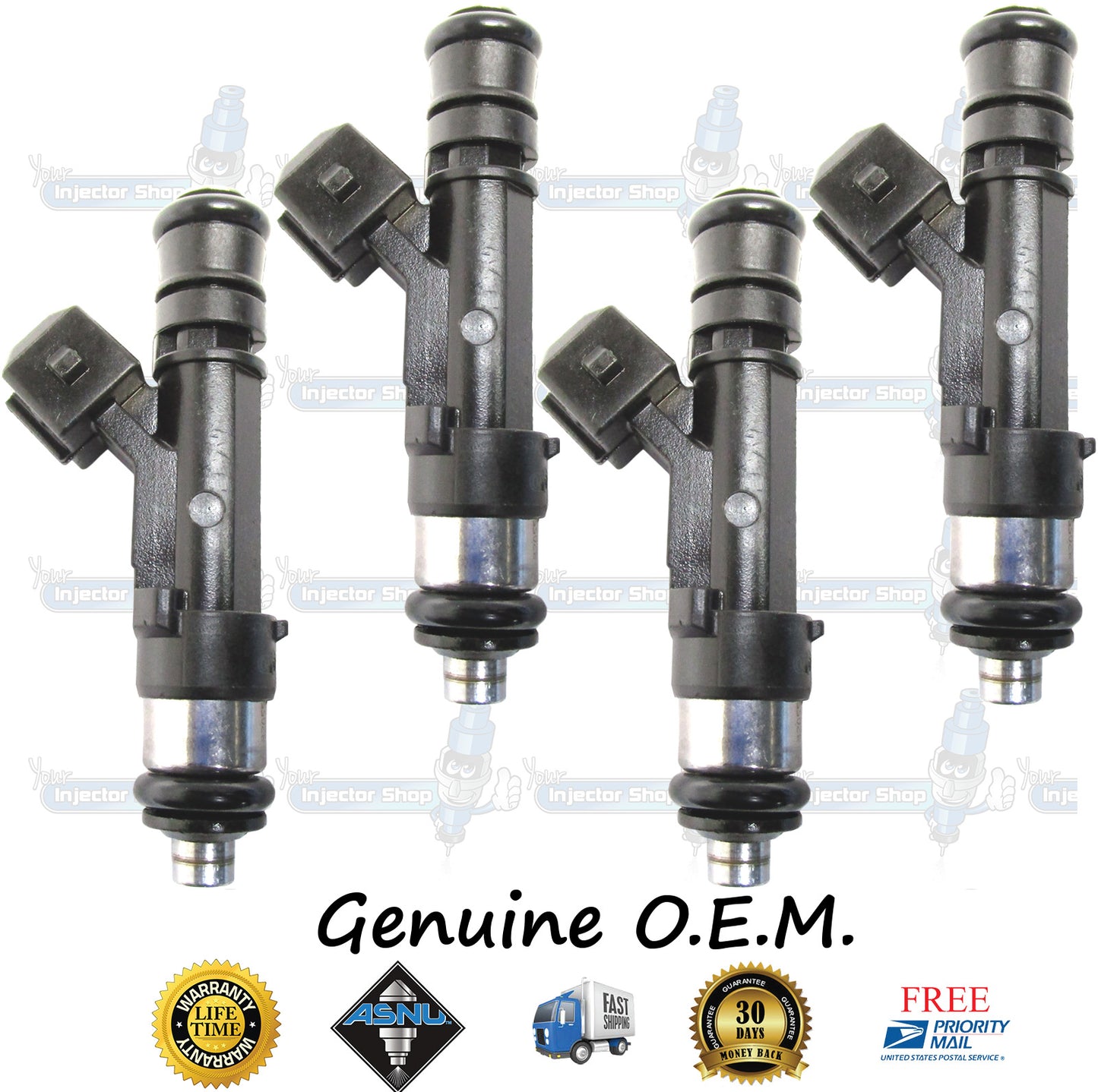 4x Genuine GM Fuel Injectors 55565970 Bosch 0280158205 1.4L Turbo DOHC LUV