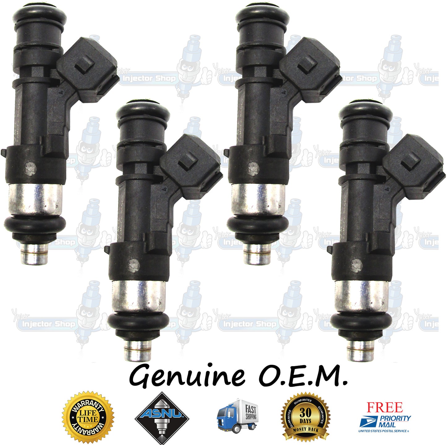 4x Genuine Ford Fuel Injectors AE8A-AA Bosch 0280158254 Fiesta 1.6L DOHC Sigma