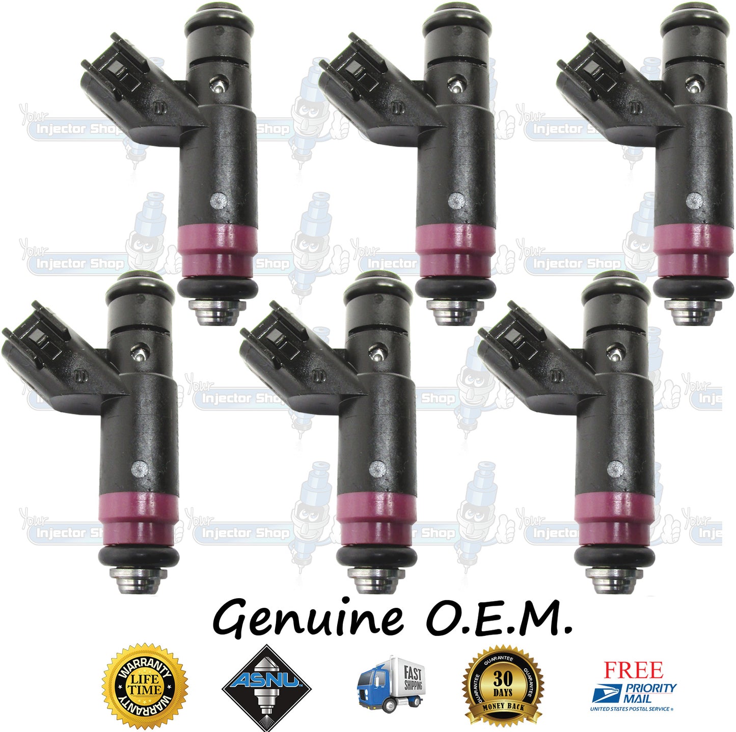 6x Genuine Mopar Fuel Injectors 04591657AA Siemens 2.7L DOHC EER V6