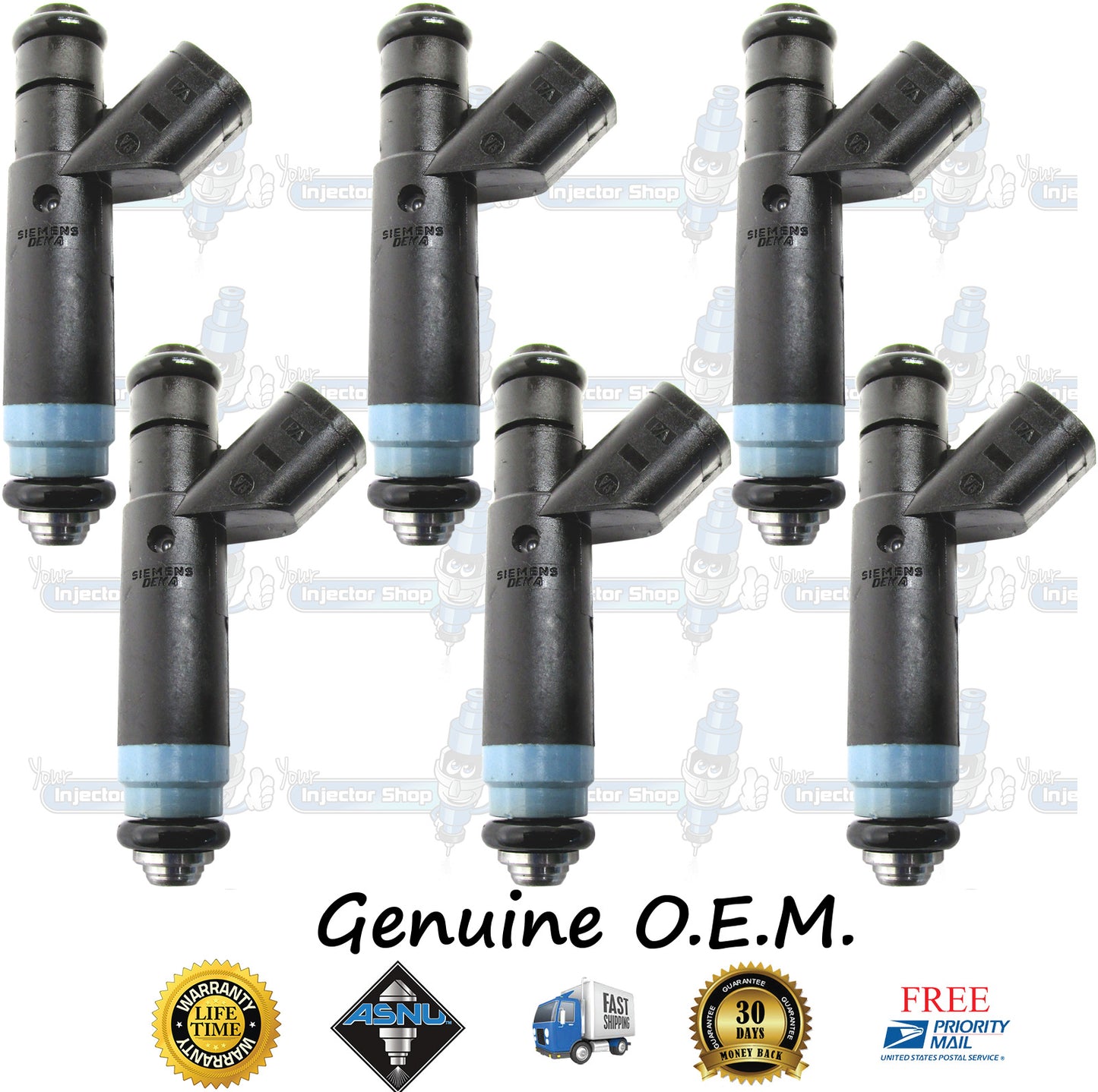 6x Genuine Mopar Fuel Injectors 04861238AC Siemens 3.8L OHV V6 ERH