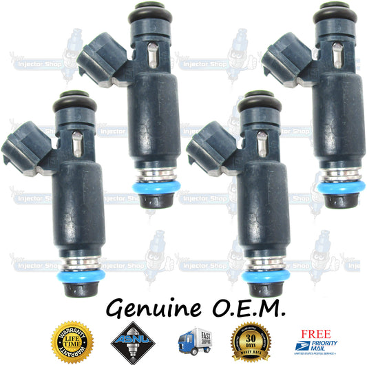 4x Genuine Nissan 16600-8J010 Fuel Injectors 195500-4390 Denso 2.5L DOHC NA QR25DE