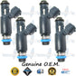 4x Genuine Nissan 16600-8J010 Fuel Injectors 195500-4390 Denso 2.5L DOHC NA QR25DE