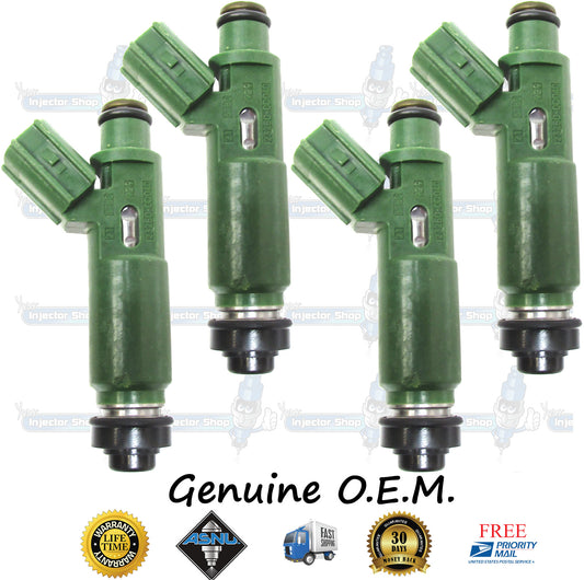 4x Genuine Toyota GM Fuel Injectors 23250-0D040 23250-22040 Denso 195500-3780 1.8L I4 1ZZ-FE