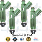 4x Genuine Toyota GM Fuel Injectors 23250-0D040 23250-22040 Denso 195500-3780 1.8L I4 1ZZ-FE