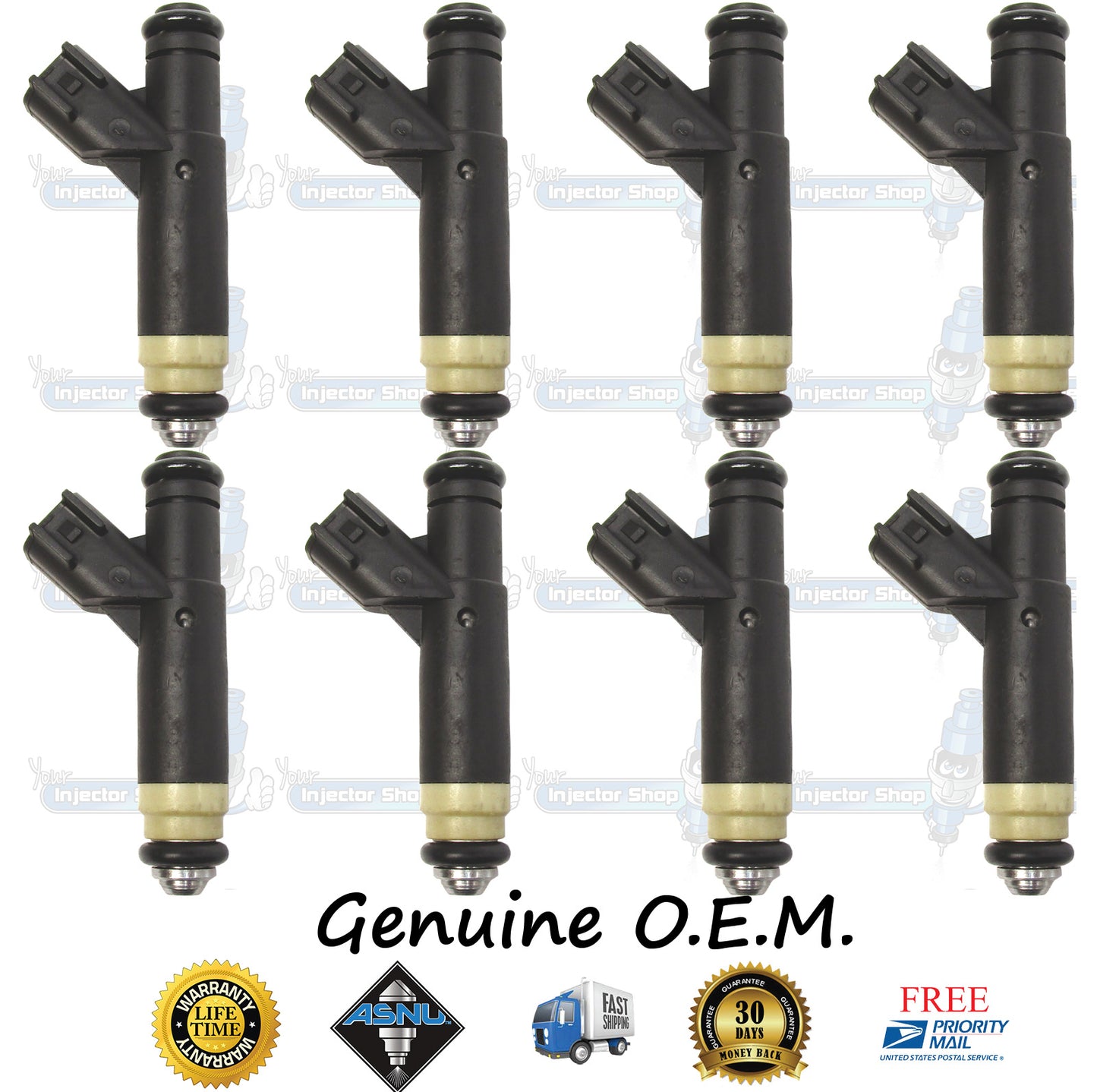 8x Genuine Ford Mercury Fuel Injectors 4L3E-B4C Siemens 4.6L SOHC V8 281CID