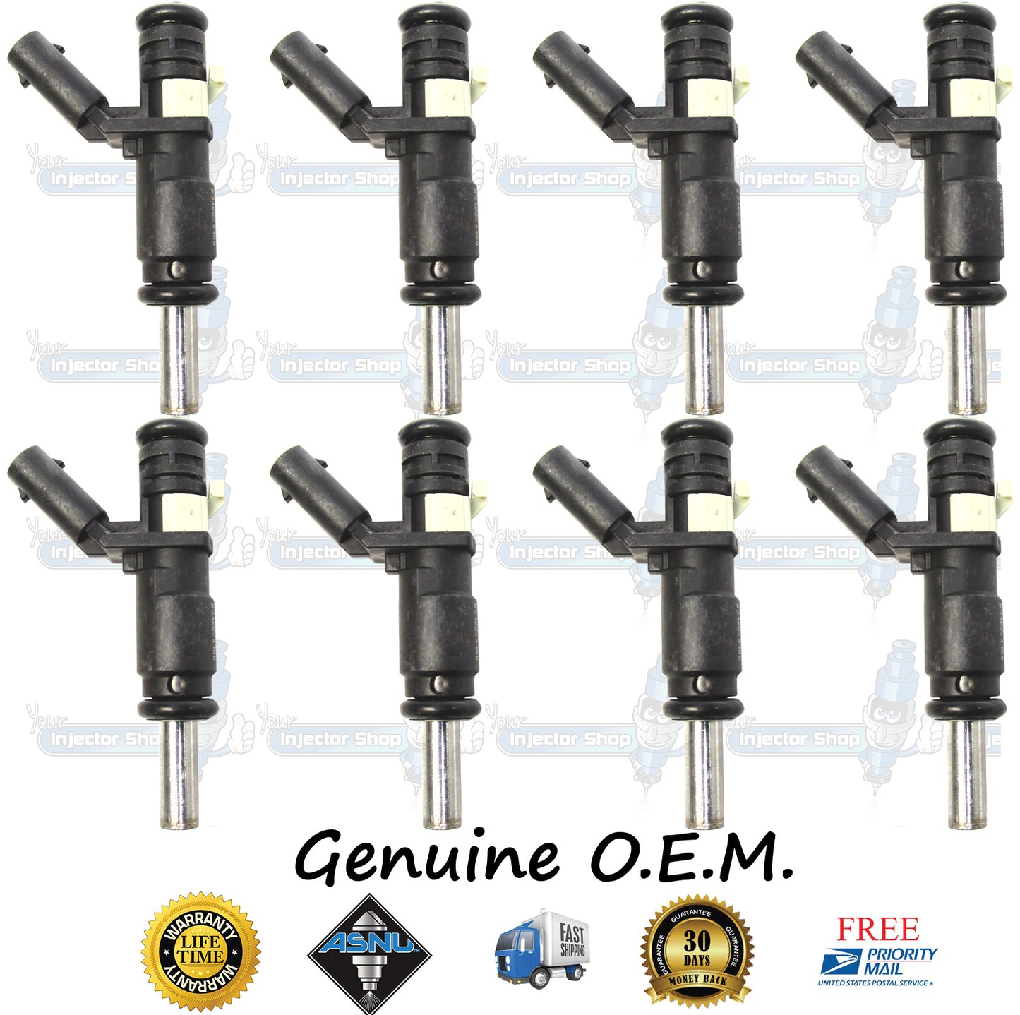 8x Genuine Mercedes Benz MB A2720780249 Fuel Injectors Siemens 4.7L 5.5L DOHC V8 E47 E55 M273 RL011710AA