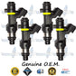4x Genuine Nissan Fuel Injectors 16600-EN200 Hitachi JECS FBY2850 1.8L 2.0L DOHC MR20DE