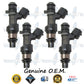 4x Genuine Nissan Fuel Injectors 16600-9HP0A Hitachi JECS FBY2855 2.5L DOHC QR25DE